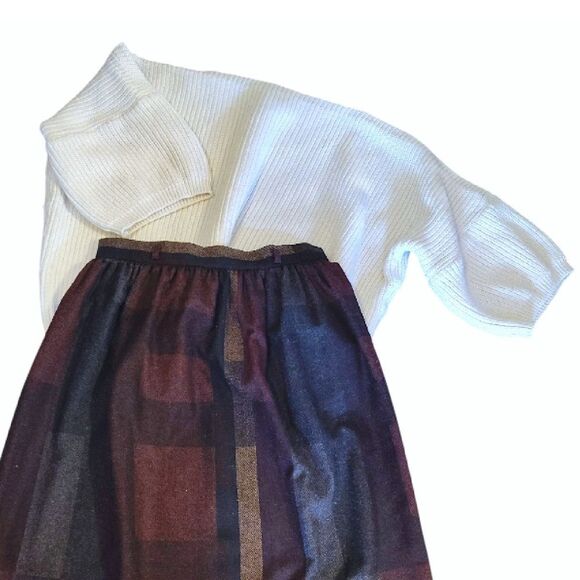 VTG San Miguel White Cable Knit 100% Cotton Oversized Sweater Medium - Picture 15 of 15